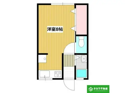 レオハウス(ワンルーム/2階)の間取り写真