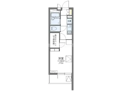 レオパレスユーザン(1K/4階)の間取り写真