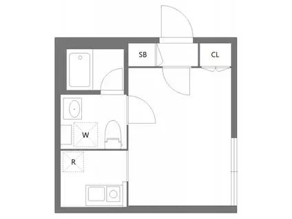 ルーデンス日暮里(ワンルーム/4階)の間取り写真