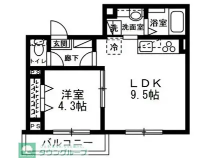 STU千葉中央(1LDK/3階)の間取り写真