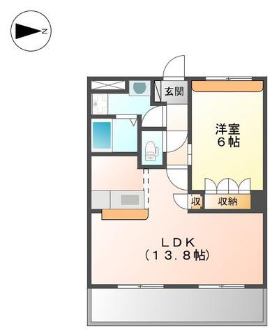 ルミナスコート(1LDK/1階)の間取り写真