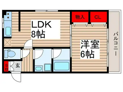 ワコーレ千住マンションA棟(1LDK/4階)の間取り写真