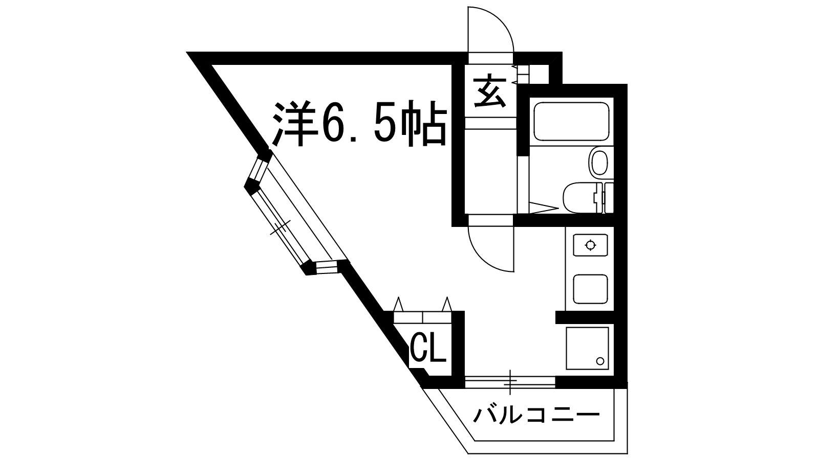 WAGAYA門戸厄神(ワンルーム/2階)の間取り写真