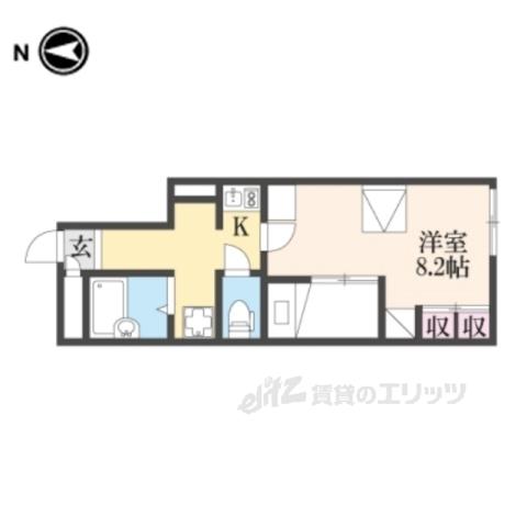 レオパレスTUKASA(1K/1階)の間取り写真