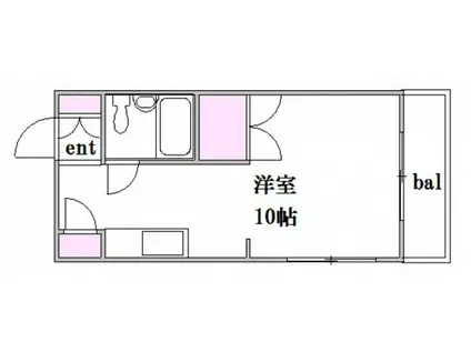 KENSEI8(ワンルーム/4階)の間取り写真