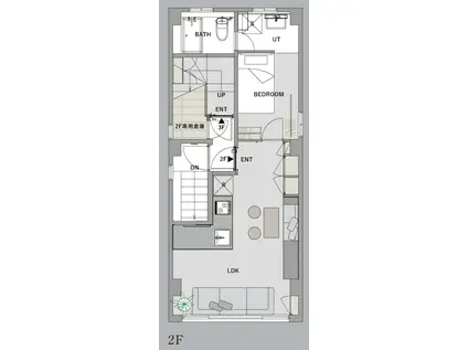 BESPORK APARTMENT 武蔵小山(1LDK/2階)の間取り写真