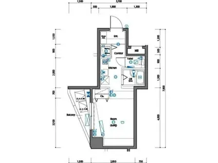 メイクスデザイン秋葉原(ワンルーム/9階)の間取り写真