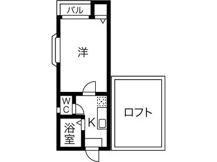 KSPACE北山(1K/2階)の間取り写真