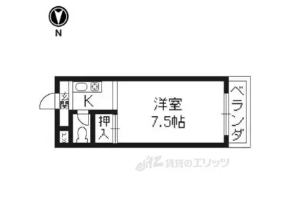 ベルジュ56(1K/3階)の間取り写真