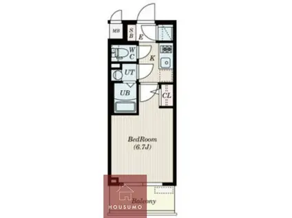 エスリードレジデンス大阪グランノースII(1K/8階)の間取り写真