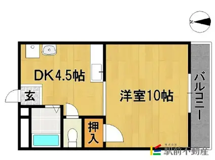 STビルII(ワンルーム/3階)の間取り写真