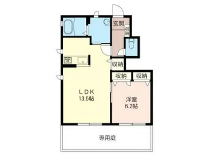 シャーメゾンいづみI(1LDK/1階)の間取り写真