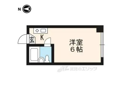 嘉門ハイツ(1K/2階)の間取り写真