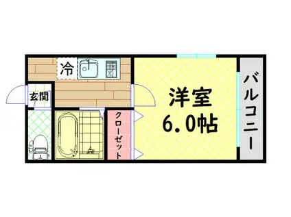 シティライフエステート難波南(1K/11階)の間取り写真