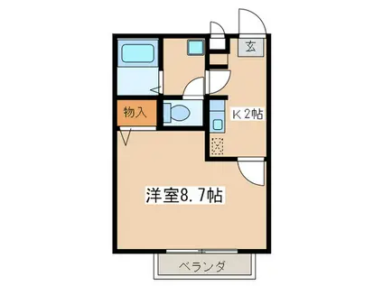 リバーステージ(1K/3階)の間取り写真