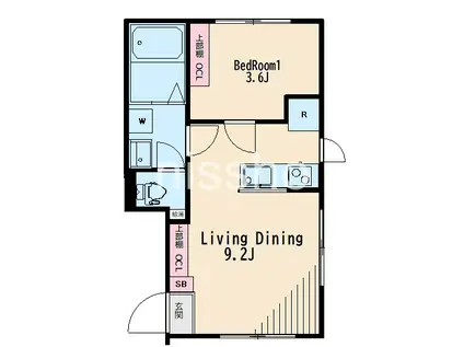 GRANDE西新宿(1LDK/2階)の間取り写真