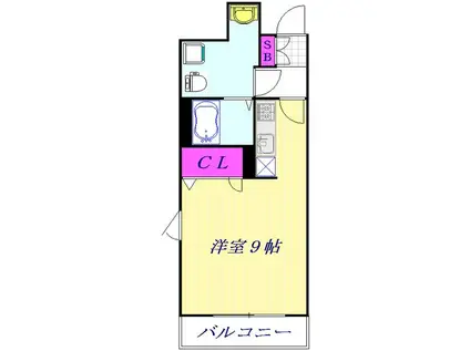 ステージファースト西川口(ワンルーム/8階)の間取り写真
