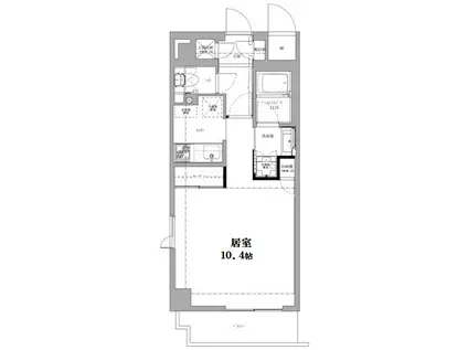 プライムアーバン麻布十番(ワンルーム/8階)の間取り写真