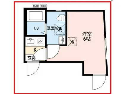 エスビーメゾン江北(1K/1階)の間取り写真