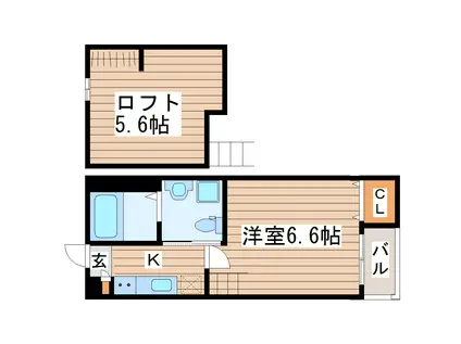 スペリアージュ(1K/2階)の間取り写真