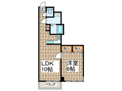 SEEDS藤沢善行(1LDK/3階)の間取り写真