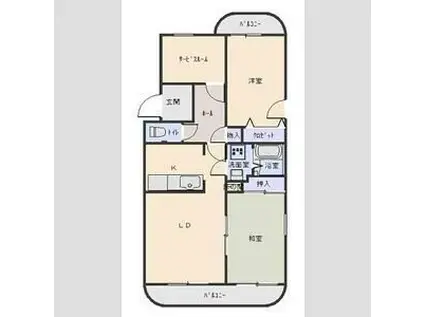 VILLAPERSIMMON(2SLDK/4階)の間取り写真