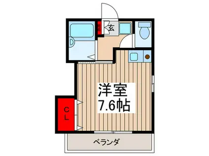 エスカーラ真間(ワンルーム/3階)の間取り写真