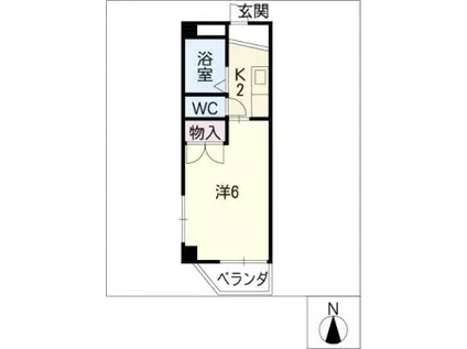 アビニヨン今伊勢(1K/3階)の間取り写真