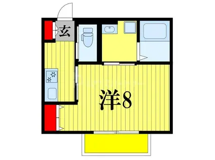 アルカディアメゾン(1K/2階)の間取り写真