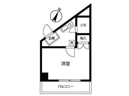 ピソ ブランコ(1K/3階)の間取り写真