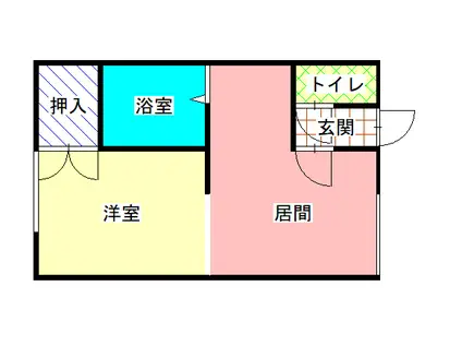 ニューコーポ桂(1DK/1階)の間取り写真