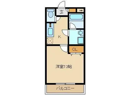 メゾン メイ(1K/3階)の間取り写真
