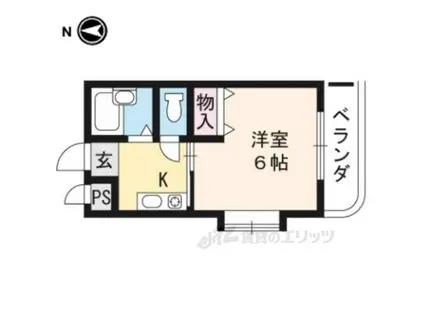 パルシャトー豊田(1K/3階)の間取り写真