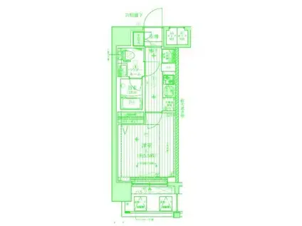 メインステージ東神奈川(1K/6階)の間取り写真