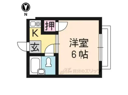 ニューハイツ橋(1K/2階)の間取り写真