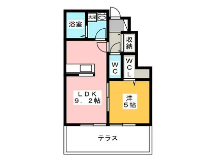 ヴィラ マローネ(1LDK/1階)の間取り写真