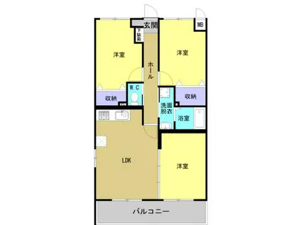 BOA SORTE(3LDK/3階)の間取り写真