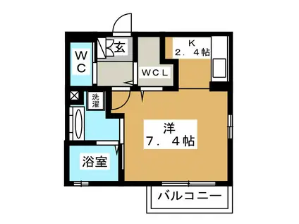 シュロス ユンゲンドルフ(ワンルーム/1階)の間取り写真