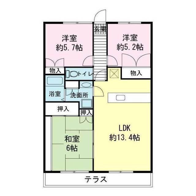 コーナス・ガーデンA棟(3LDK/4階)の間取り写真
