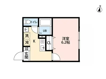 レジダリア新井宿(1K/3階)の間取り写真