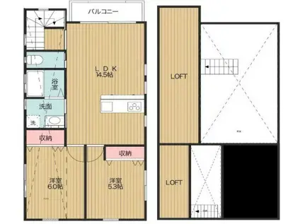 DOLCE中目黒(2LDK/3階)の間取り写真