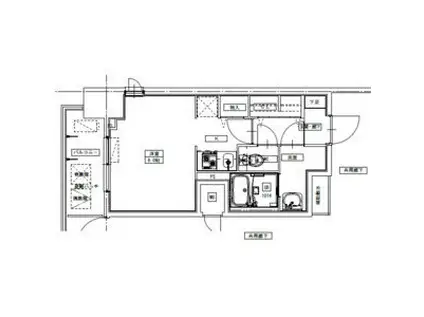 S-RESIDENCE四日市駅前COULEUR キャンペー(ワンルーム/8階)の間取り写真