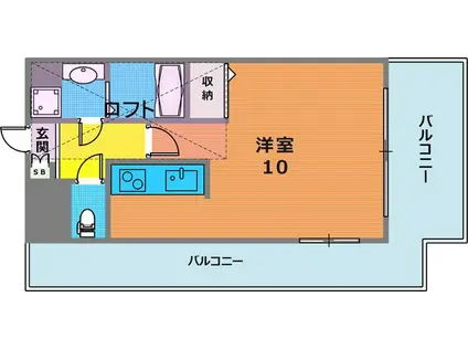サンシャインレジデンス(ワンルーム/6階)の間取り写真