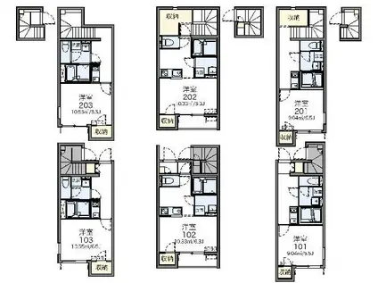 レオネクストメゾン ラポール(1K/1階)の間取り写真