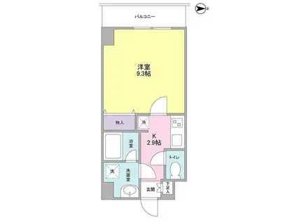 ヒルサイド御茶ノ水(1K/4階)の間取り写真