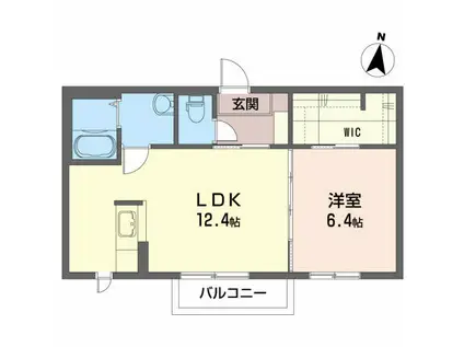 レガシーA(1LDK/2階)の間取り写真