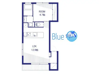 NEXUSヴァンベール元住吉(1LDK/2階)の間取り写真