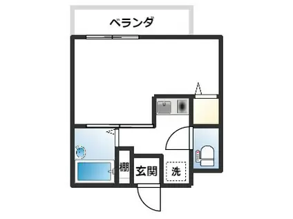S・FIELD(1K/2階)の間取り写真