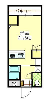 シティコート山王(ワンルーム/3階)の間取り写真