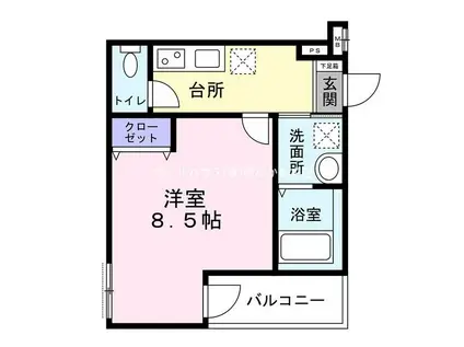 フジパレス諏訪ノ森駅東(1K/1階)の間取り写真